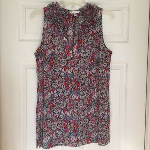 Cabi Sleeveless Floral Blouse